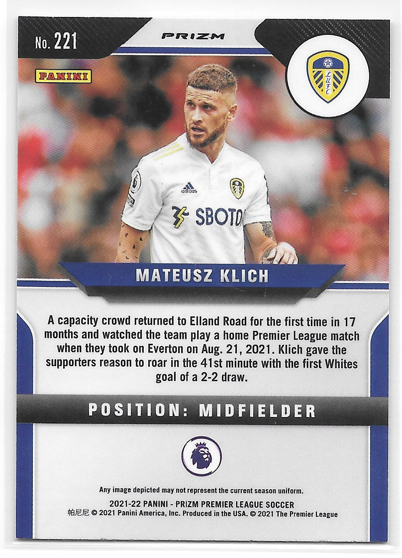 Mateusz Klich (Leeds United FC) Orange Mojo Panini Prizm Premier League 21-22