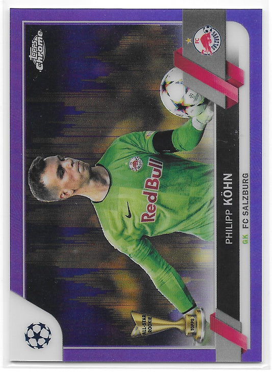 Philipp Kohn (FC Salzburg) Purple & Gold Seismic Topps Chrome UEFA Club Competitions 22-23