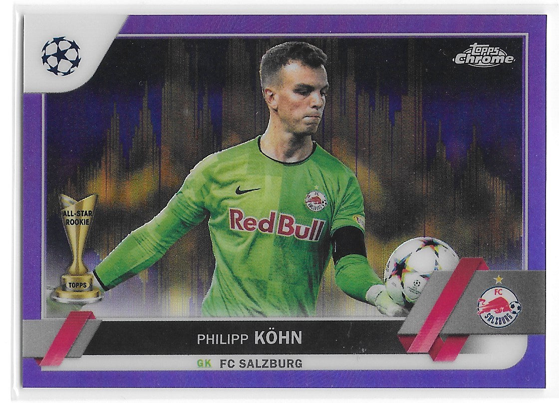 Philipp Kohn (FC Salzburg) Purple & Gold Seismic Topps Chrome UEFA Club Competitions 22-23