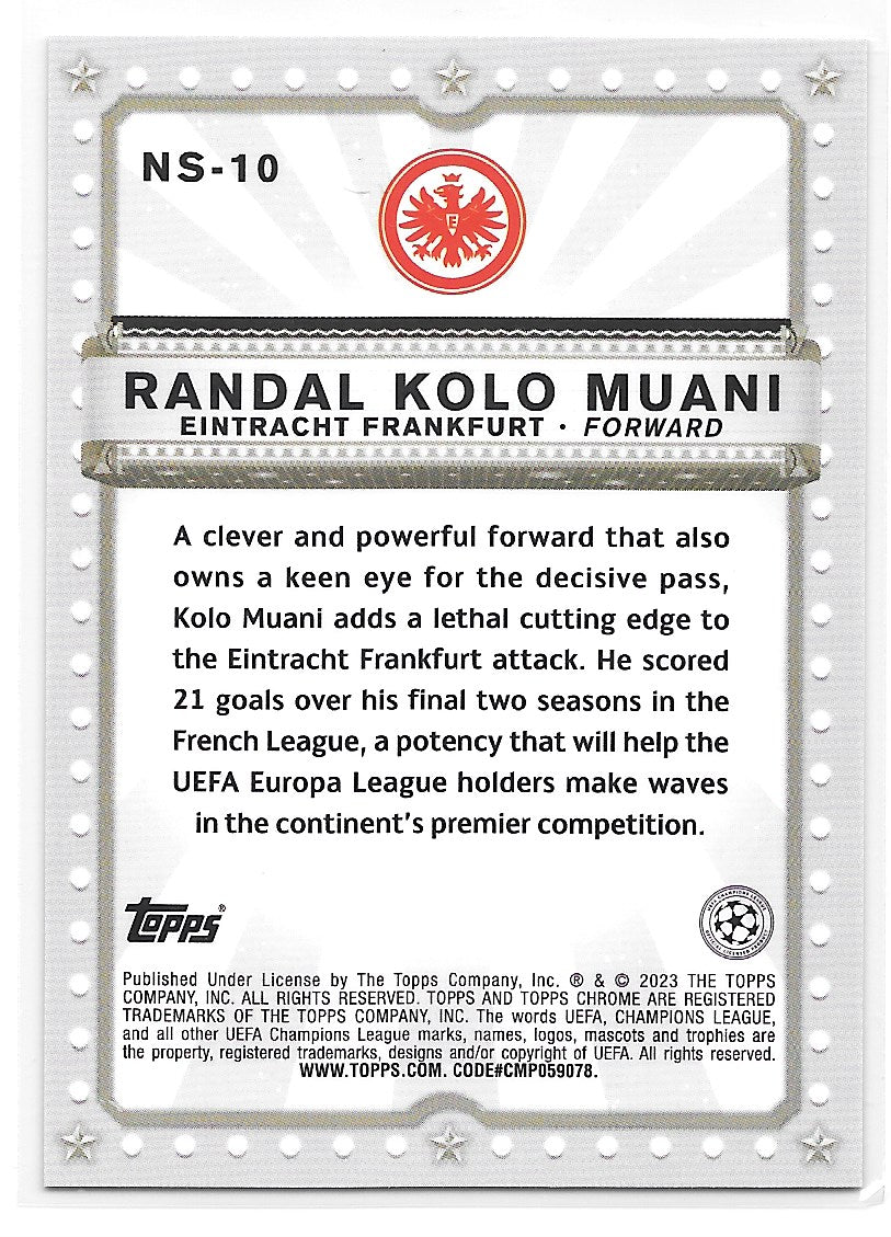 Randal Kolo Muani (Eintracht Frankfurt) Now Starring RC Topps UCC Flagship 22-23