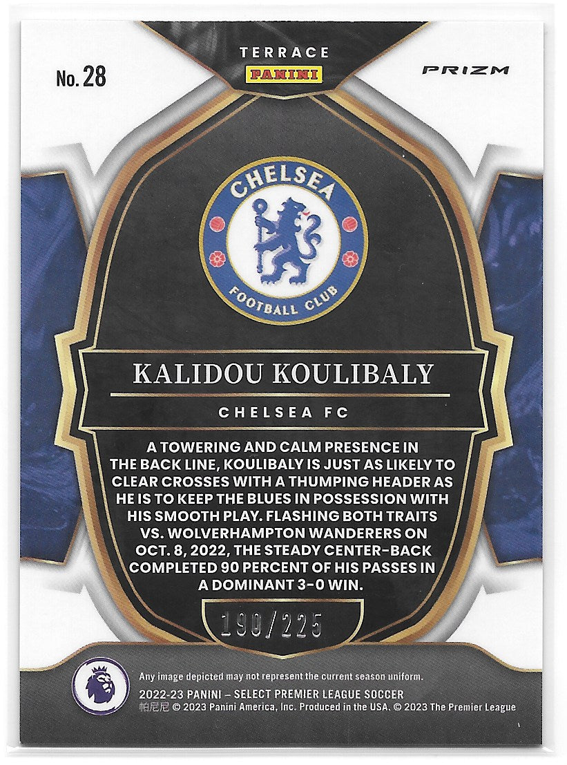 Kalidou Koulibaly (Chelsea FC) Terrace Camo /225 Panini Select Premier League 22-23