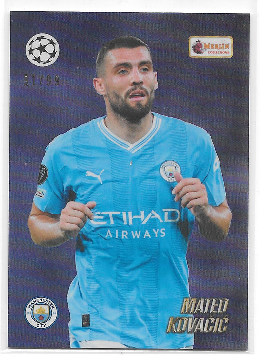 Mateo Kovacic (Manchester City) Purple /99 Topps Merlin Heritage UCC 23-24