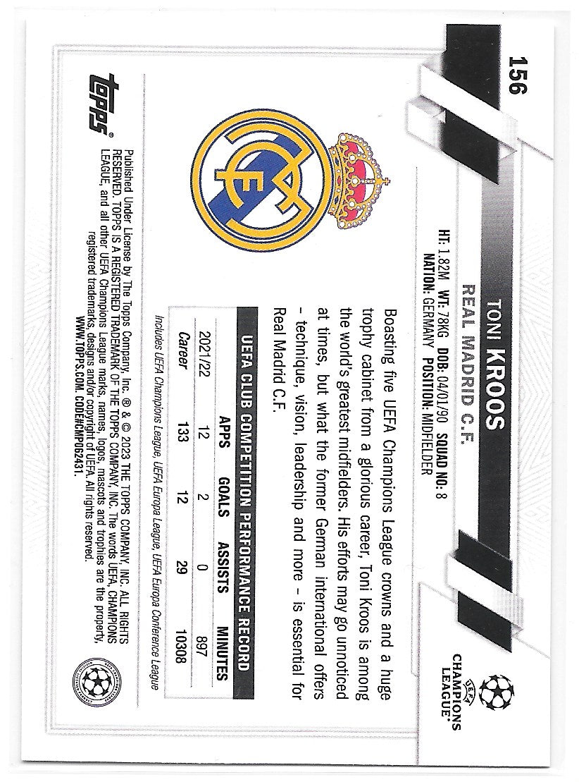 Toni Kroos (Real Madrid CF) Starball Foil Topps UCC Flagship 22-23