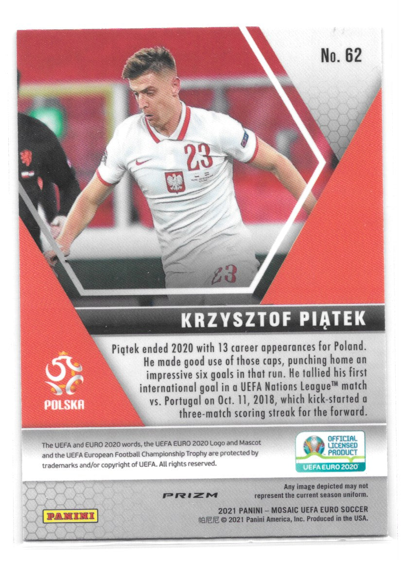 Krzysztof Piatek (Poland) Camo Pink Panini Mosaic UEFA Euro 2020