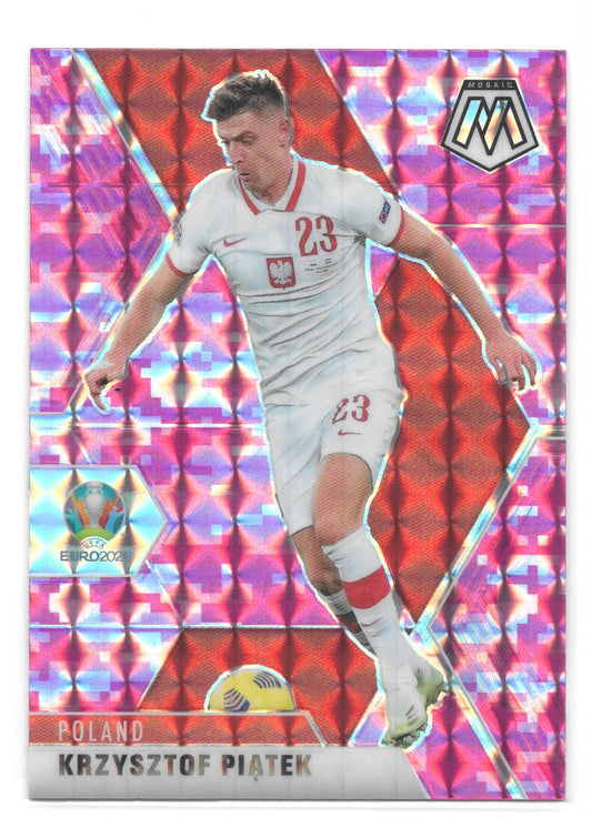 Krzysztof Piatek (Poland) Camo Pink Panini Mosaic UEFA Euro 2020