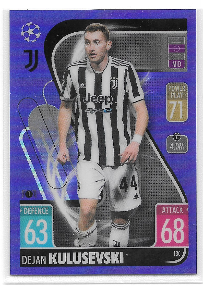 Dejan Kulusevski (Juventus) Purple Refractor /299 Topps Chrome Match Attax UEFA 21-22