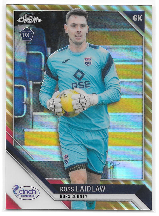 Ross Laidlaw (Ross County) Gold Refractor /75 RC Topps Chrome SPFL 21-22