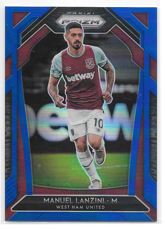 Manuel Lanzini (West Ham United) Blue Prizm /199 Panini Prizm Premier League 20-21