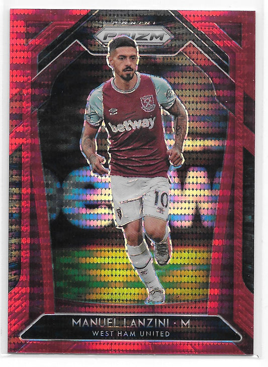 Manuel Lanzini (West Ham United) Red Pulsar Panini Prizm Premier League 20-21