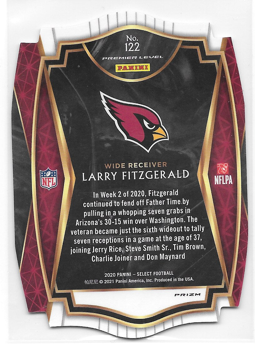 Larry Fitzgerald (Arizona Cardinals) Premier Level Die Cut Orange Panini Select Football 2020