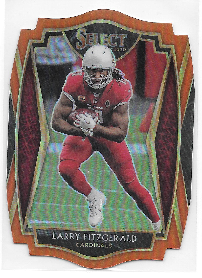 Larry Fitzgerald (Arizona Cardinals) Premier Level Die Cut Orange Panini Select Football 2020