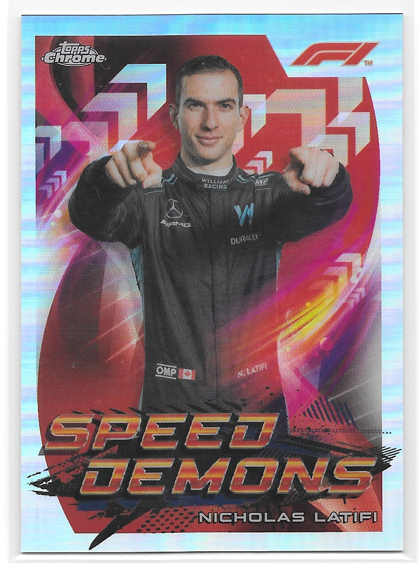 Nicholas Latifi (Williams Racing) Speed Demons Refractor Topps Chrome Formula 1 2022