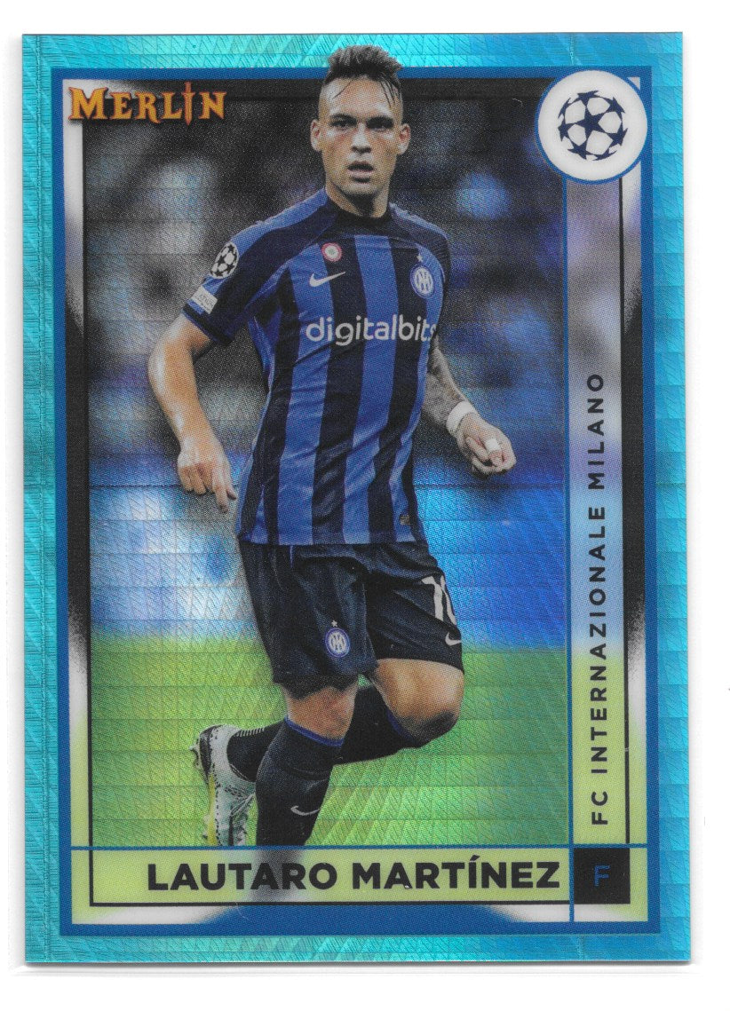 Lautaro Martinez (FC Internazionale Milano) Aqua Prism Refractor Topps Merlin Chrome UCC 22-23