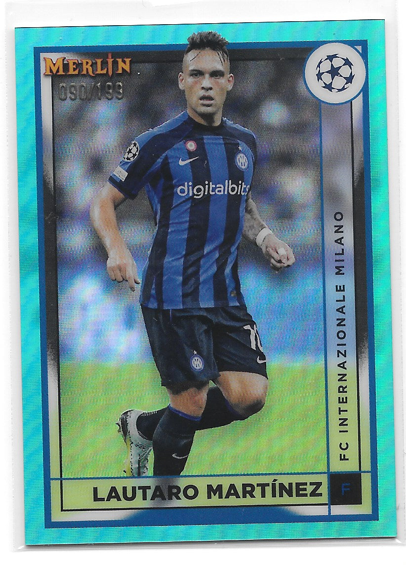 Lautaro Martinez (FC Internazionale Milano) Aqua Refractor /199 Topps Merlin Chrome UCC 22-23