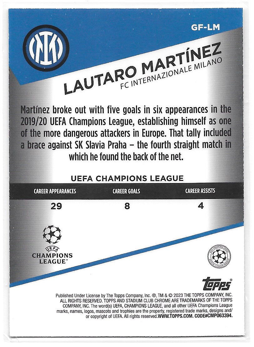 Lautaro Martinez (FC Internazionale Milano) Goal Force Topps Stadium Club Chrome 22-23