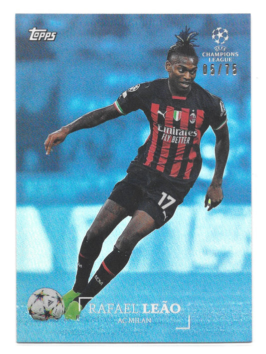 Rafael Leao (AC Milan) Blue /75 Topps Simplicidad UEFA Club Competitions 22-23