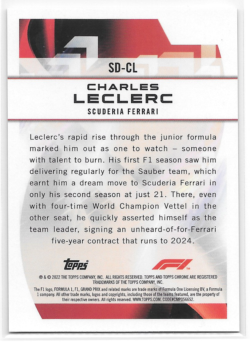 Charles Leclerc (Scuderia Ferrari) Speed Demons Refractor Topps Chrome Formula 1 2022