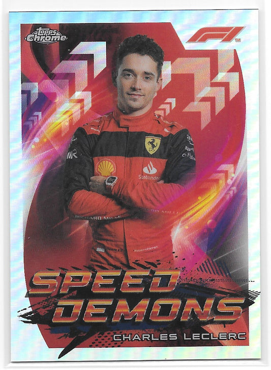 Charles Leclerc (Scuderia Ferrari) Speed Demons Refractor Topps Chrome Formula 1 2022