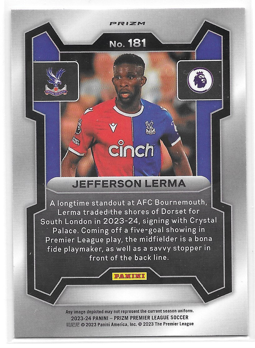 Jefferson Lerma (Crystal Palace) Silver Panini Prizm Premier League 23-24