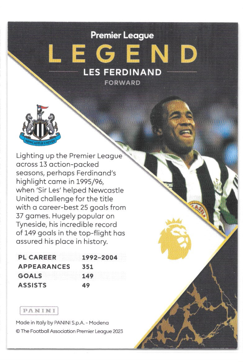 Les Ferdinand (Newcastle United) Legend Premier League Adrenalyn XL 2024