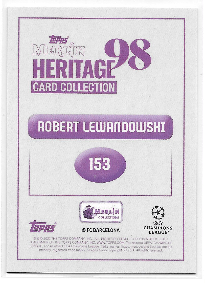 Robert Lewandowski (FC Barcelona) Action Topps Merlin Heritage 98 22-23