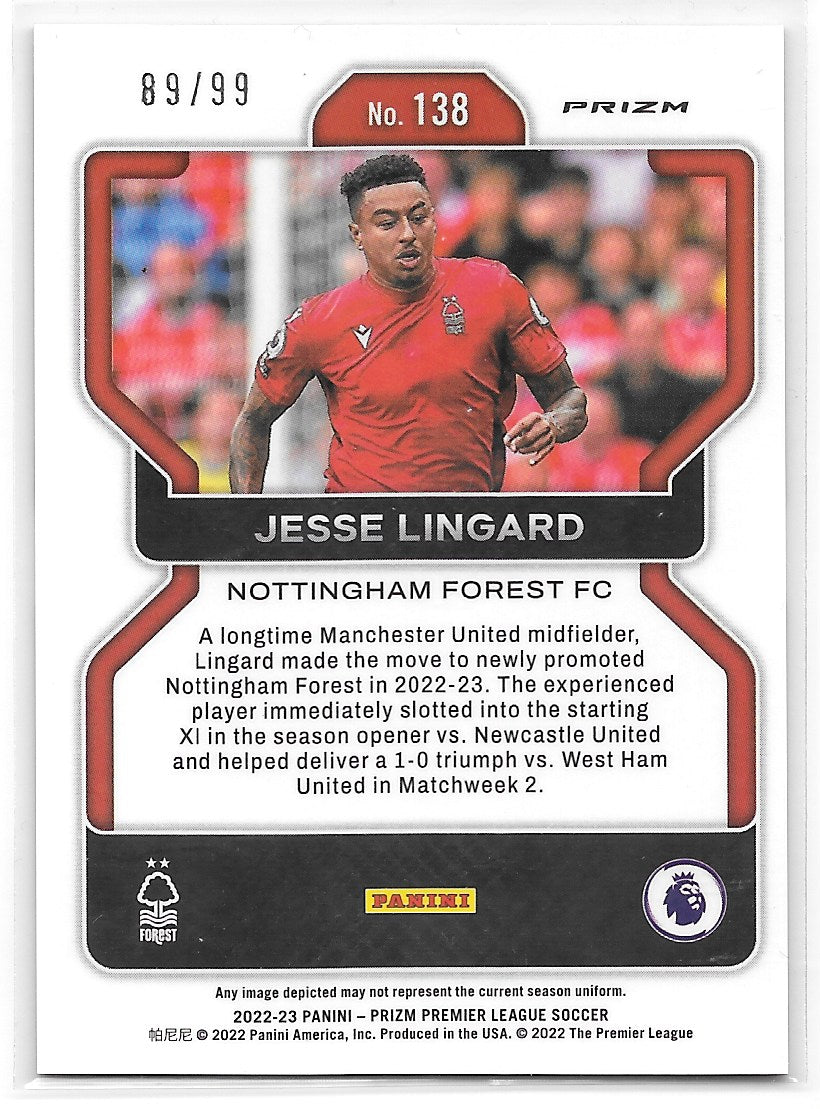 Jesse Lingard (Nottingham Forest FC) Pink Breakaway /99 Panini Prizm Premier League 22-23