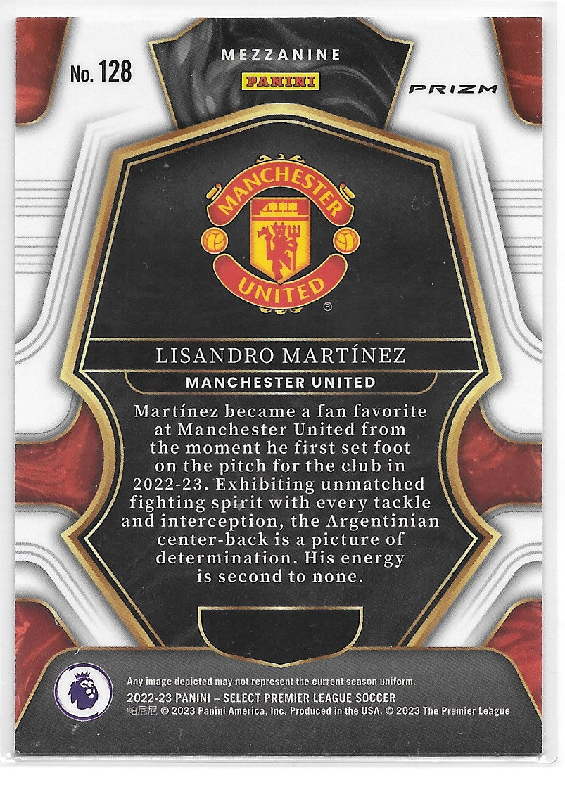 Lisandro Martinez (Manchester United) Mezzanine Pink Ice Panini Select Premier League 22-23