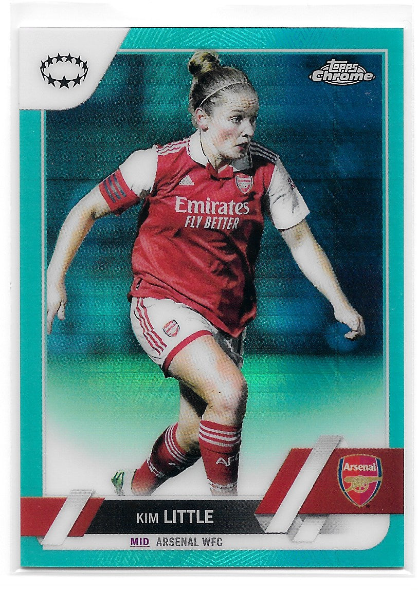 Kim Little (Arsenal WFC) Aqua Prism Refractor Topps Chrome UEFA Women’s Champions League 22-23