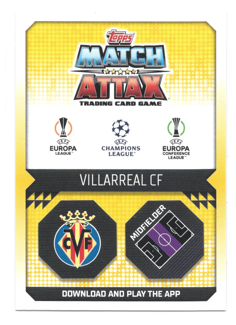 Giovani Lo Celso (Villarreal CF) Crystal Blue Squad Update Match Attax Extra 2023