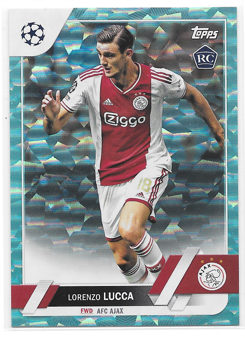 Lorenzo Lucca (AFC Ajax) Icy Aqua Foil /399 RC Topps UCC Flagship 22-23