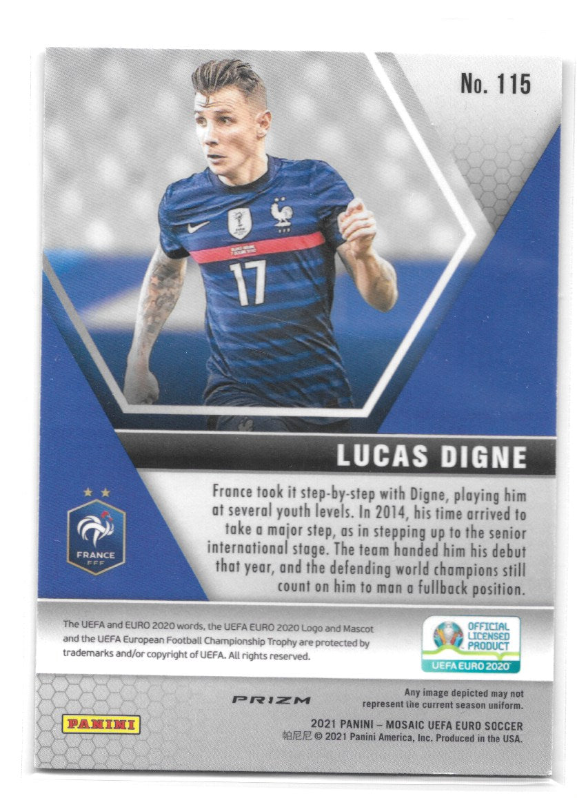 Lucas Digne (France) Camo Pink Panini Mosaic UEFA Euro 2020