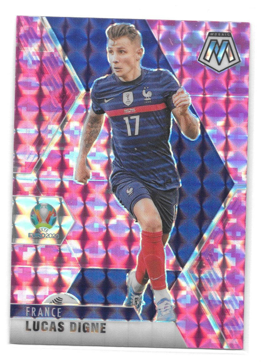 Lucas Digne (France) Camo Pink Panini Mosaic UEFA Euro 2020