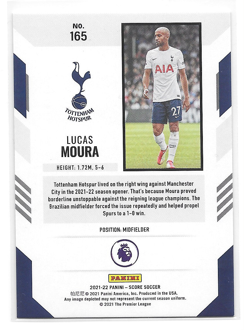 Lucas Moura (Tottenham Hotspur) Blue Laser /49 Panini Score Premier League 21-22