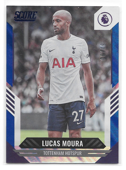 Lucas Moura (Tottenham Hotspur) Blue Laser /49 Panini Score Premier League 21-22