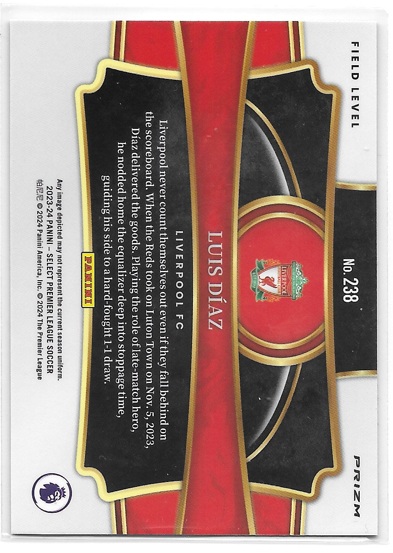 Luis Diaz (Liverpool) Field Level MultiColor Panini Select Premier League 23-24