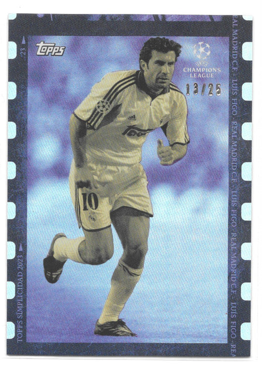 Luis Figo (Real Madrid) Filmstrip Purple /25 Topps Simplicidad UEFA Club Competitions 22-23