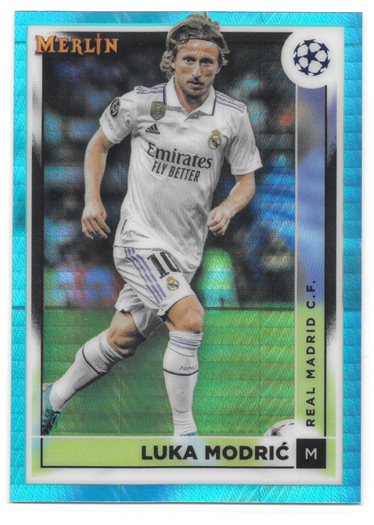 Luka Modric (Real Madrid) Aqua Prism Refractor Topps Merlin Chrome UCC 22-23