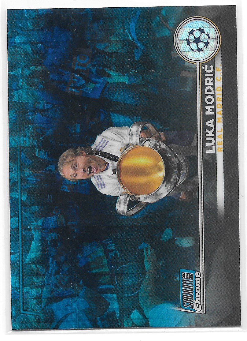 Luka Modric (Real Madrid CF) Blue Prism Refractor Topps Stadium Club C ...