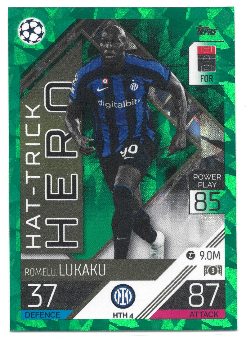 Romelu Lukaku (FC Internazionale Milano) Green Emerald Hat Trick Hero Match Attax Extra 2023