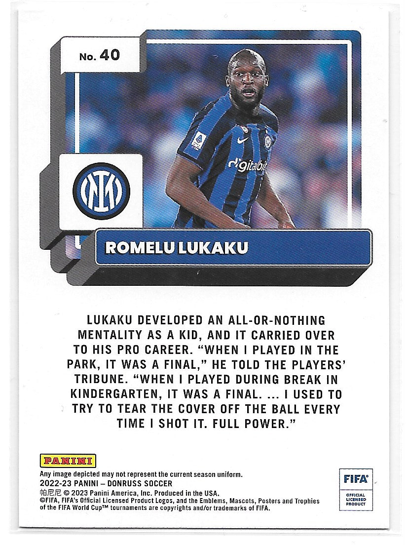 Romelu Lukaku (FC Internazionale Milano) Silver Panini Donruss FIFA 22-23