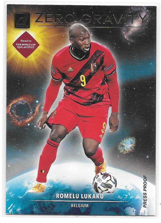 Romelu Lukaku (Belgium) Zero Gravity Press Proof Panini Donruss Road to Qatar 21-22