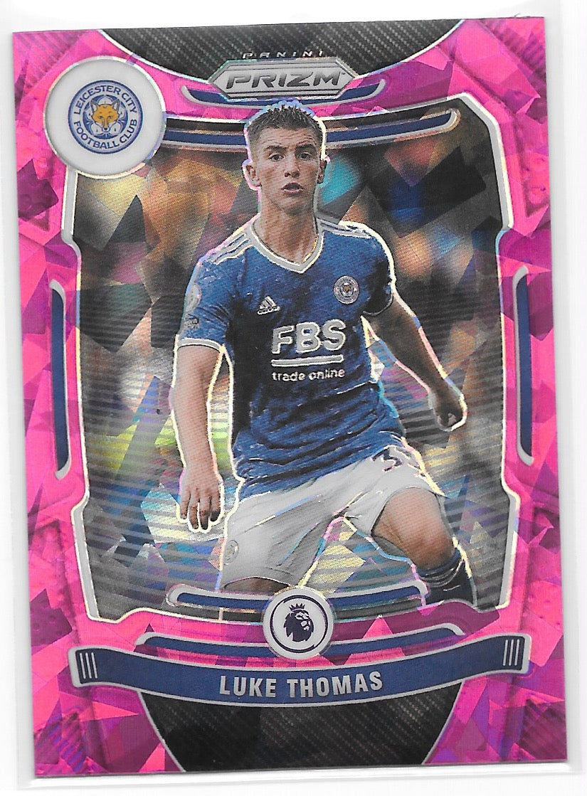 Luke Thomas (Leicester City FC) Pink Ice Panini Prizm Premier League 21-22