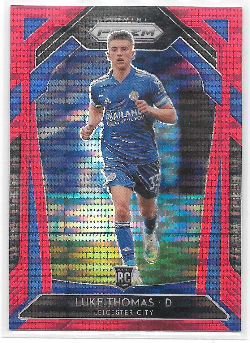 Luke Thomas (Leicester City) Red Pulsar RC Panini Prizm Premier League 20-21