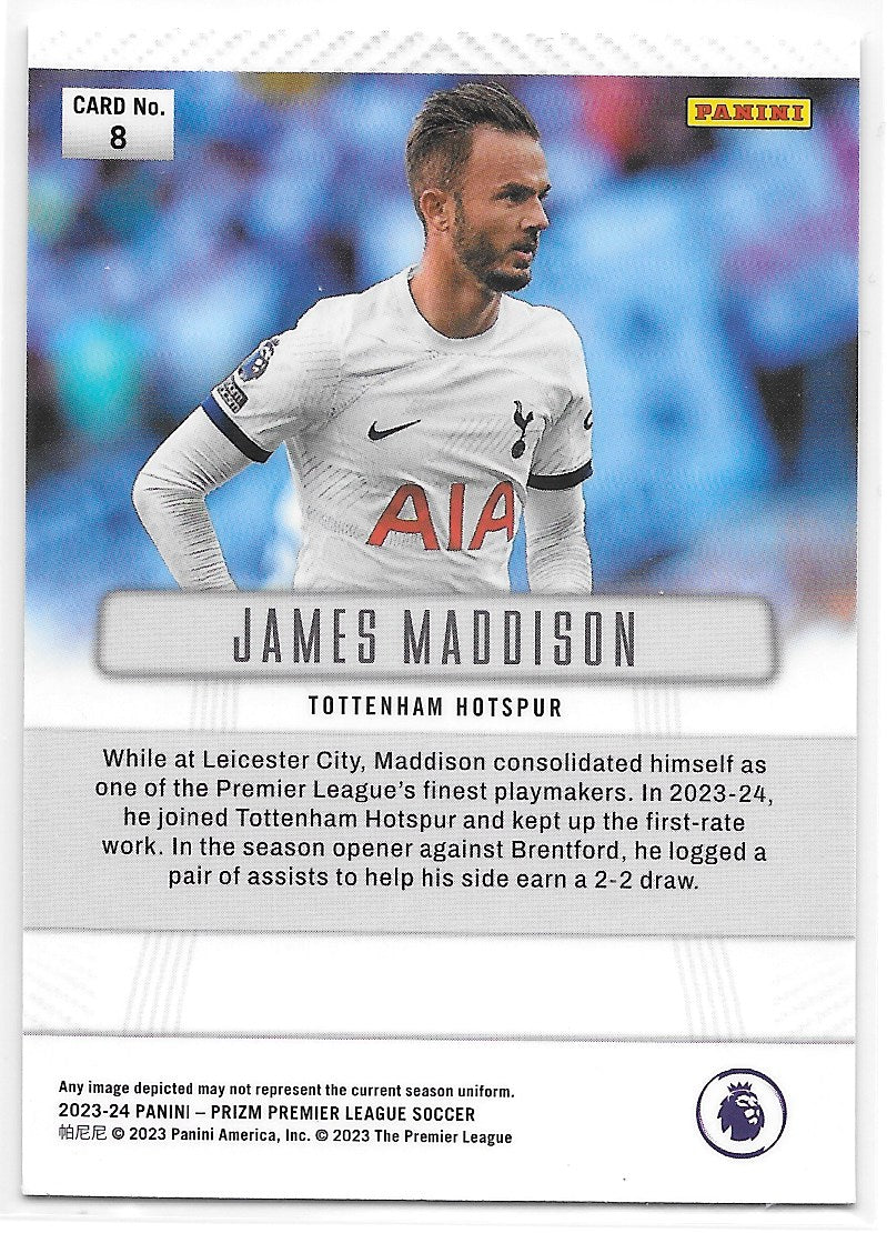 James Maddison (Tottenham Hotspur) Flashback 2012 Panini Prizm Premier League 23-24