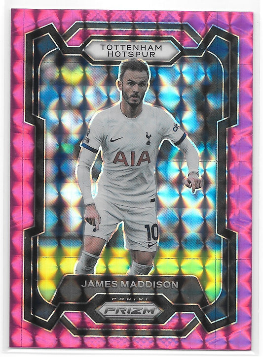 James Maddison (Tottenham Hotspur) Pink Mosaic Panini Prizm Premier League 23-24