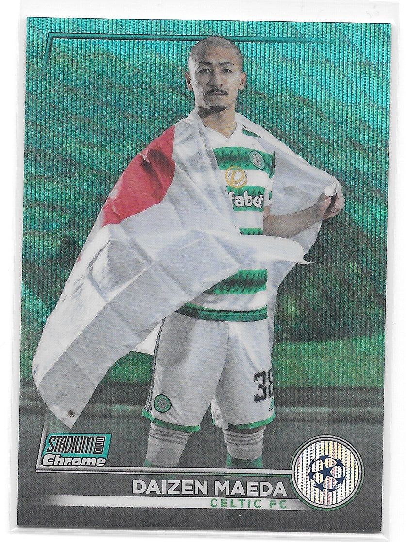 Daizen Maeda (Celtic FC) Aqua Wave Refractor /275 Topps Stadium Club Chrome 22-23