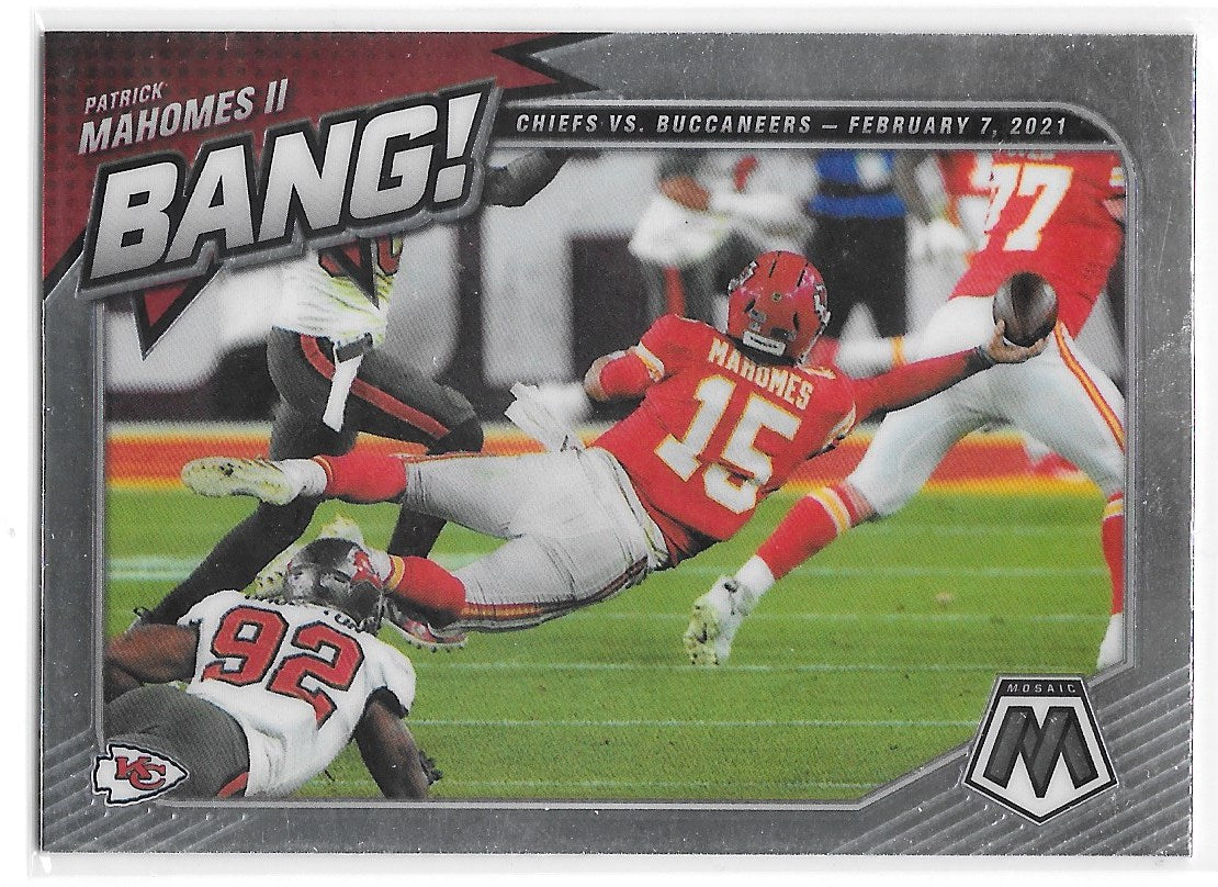 Patrick Mahomes II (Kansas City Chiefs) Bang Panini Mosaic Football 2021