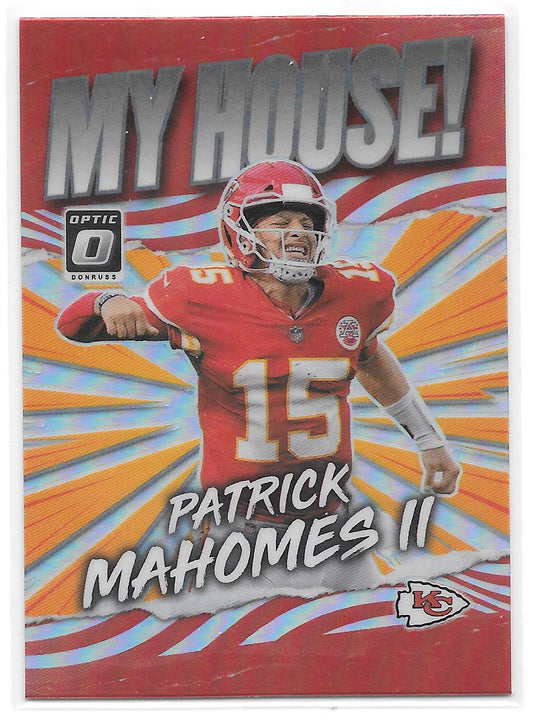 Patrick Mahomes II (Kansas City Chiefs) My House Prizm Panini Donruss Optic Football 2021