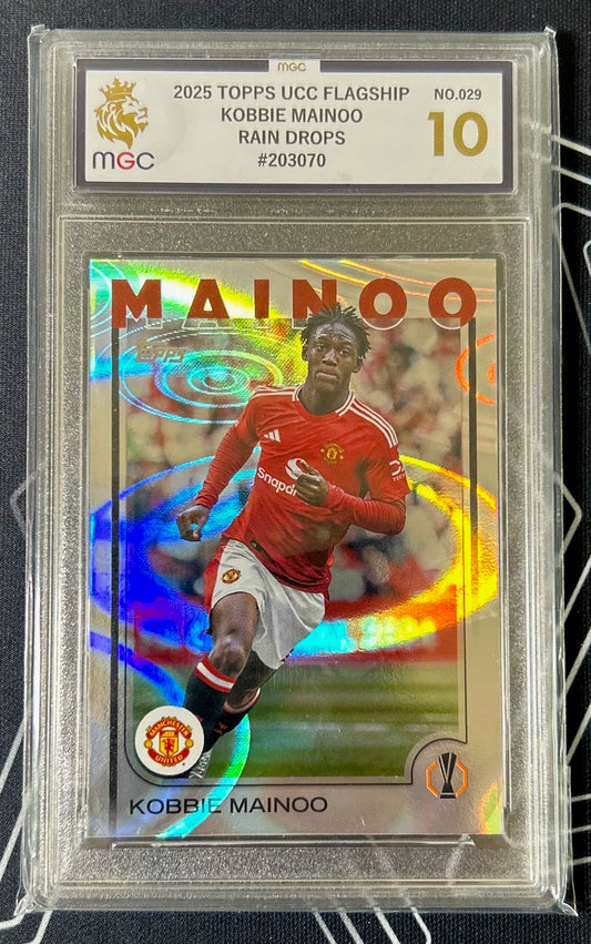 Kobbie Mainoo (Manchester United) Rain Drops Topps UCC Flagship 24-25 MGC 10