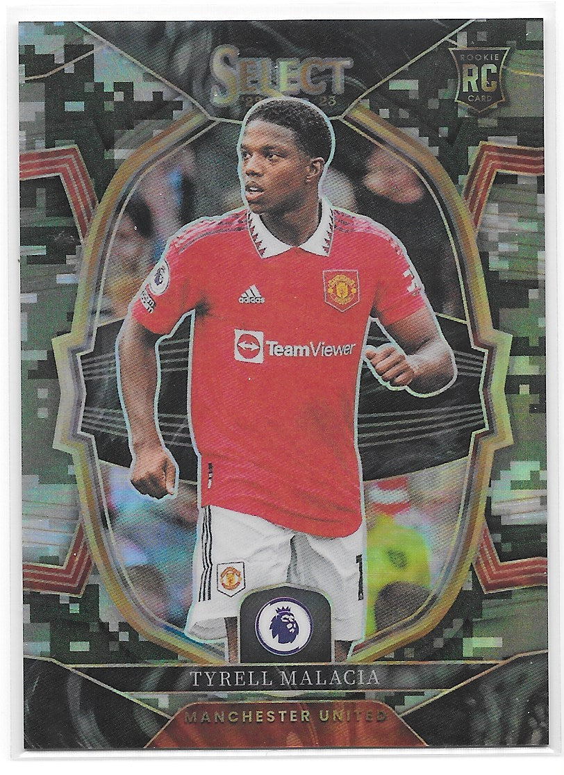 Tyrell Malacia (Manchester United) Terrace Camo /225 RC Panini Select Premier League 22-23